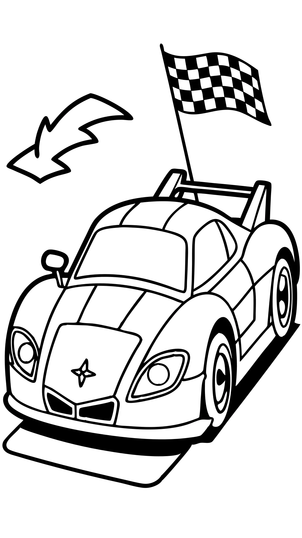 easy race car coloring pages